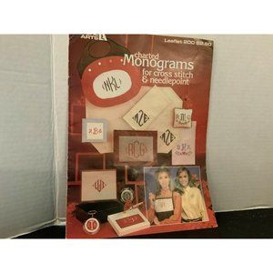 Leasure Arts 1981 Charted Monagrams  Cross Stitch